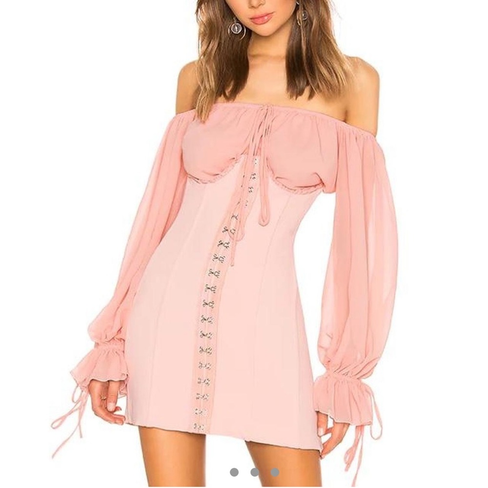 revolve nbd Anastasia corset dress in powder pink